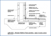 Shower Wall To Floor Junction - Type 3 (Concrete - Concrete)